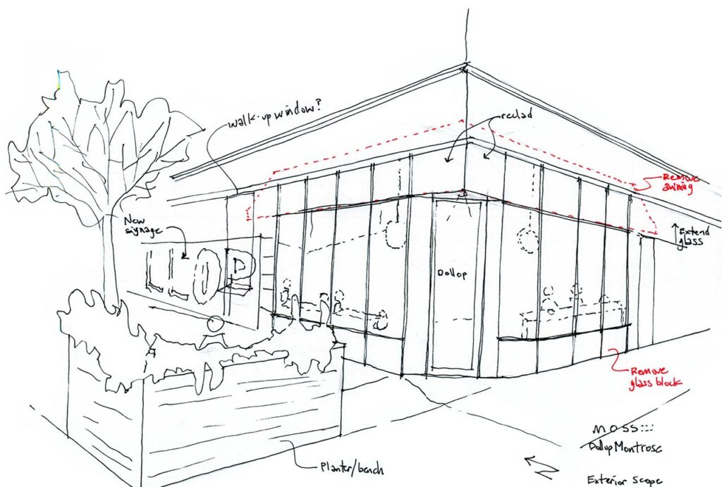 Dollop Coffee Exterior Plans