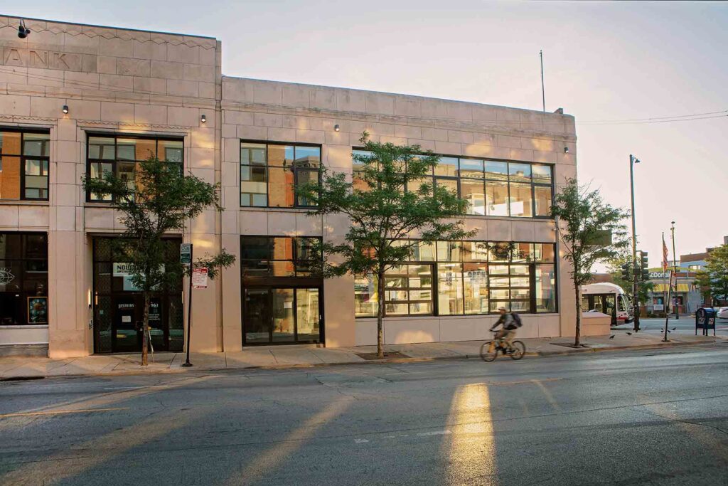 Margies Candies Building Outside Street View