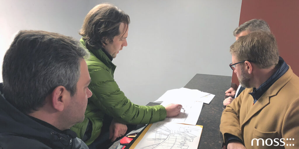 Moss Design Chicago Architect Master Plan sketch of commercial development project