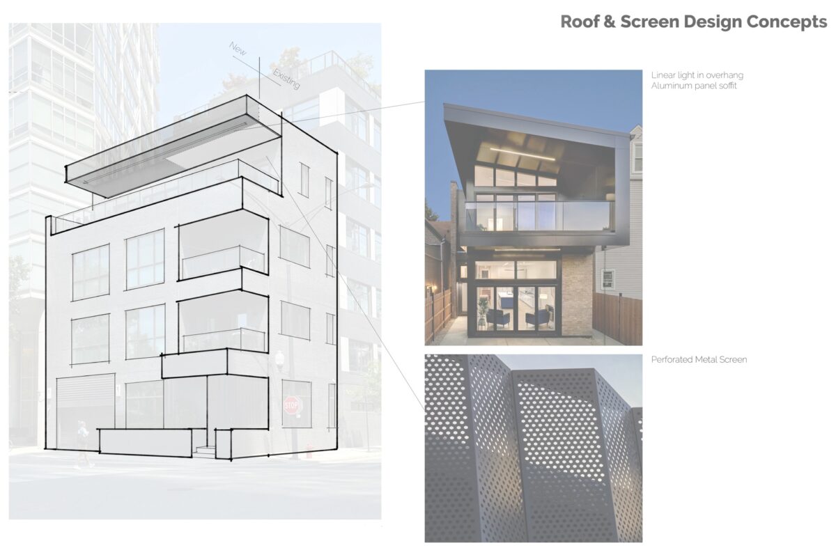 Picture of Modern Rooftop Deck and Outdoor Kitchen Design - Moss Architecture