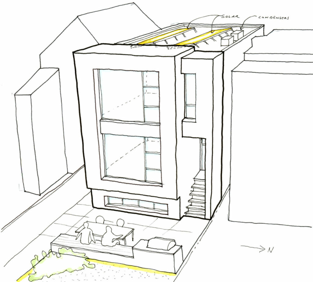 Moss Chicago Architect Rear Massing Sketch