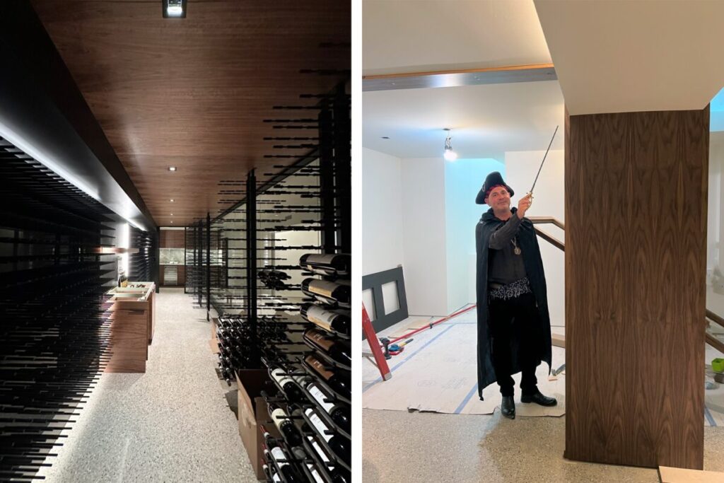 Moss Chicago Architect Wine Cellar Custom Design Materials