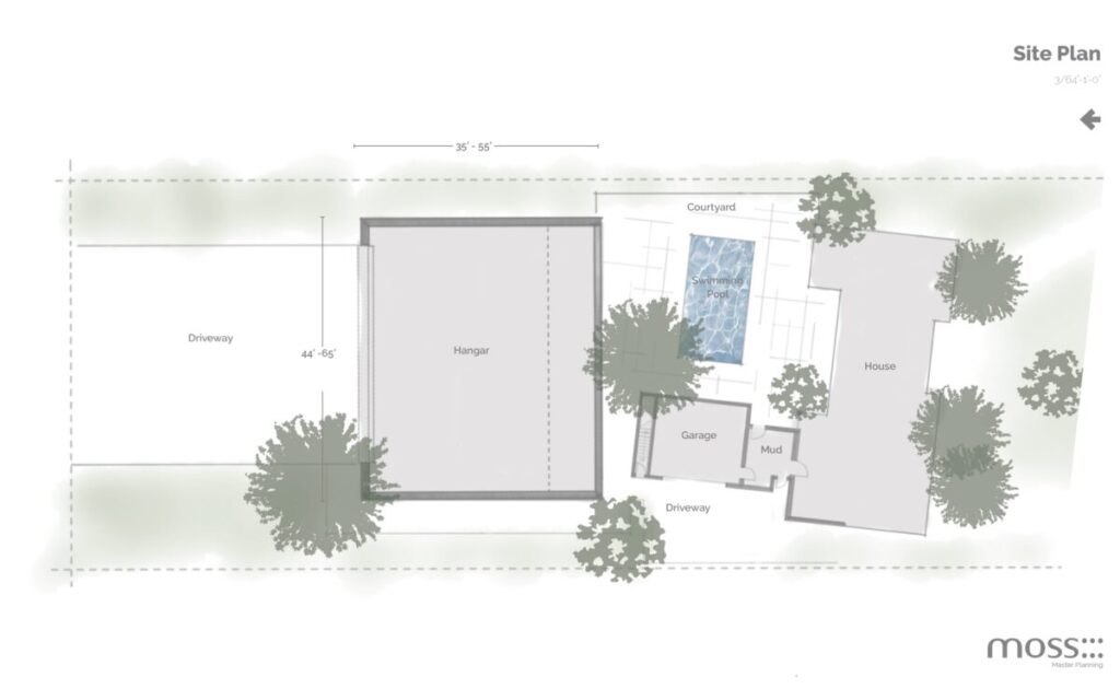 Moss Chicago Architect Hangar House Site Plan