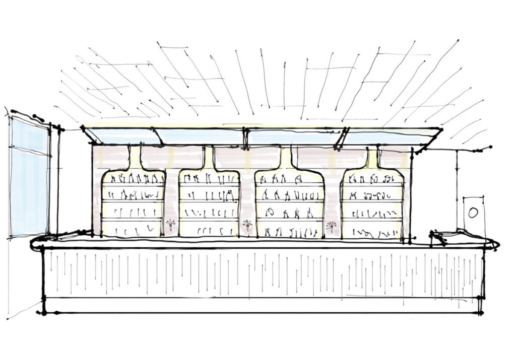 Moss Chicago Architect Sketch Bar Design